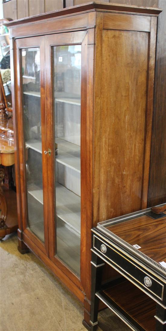 Mahogany glazed bookcase